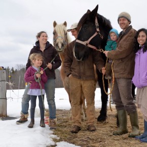 March '17 Farm Crew: Ada, Anna, Lily, Seth, April, Elwyn, Tyler and Misha (L to R) photo credit: Jean English